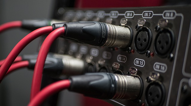 connected audio cables